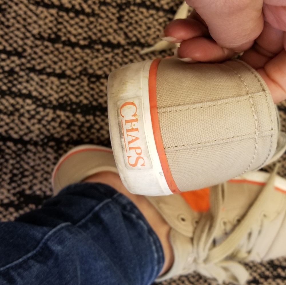 Pair of tan & orange Chaps sneaks💥🌼🌻💥 - Picture 3 of 4